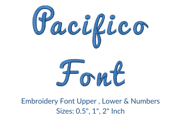 Pacifico Font Embroidery Design Review for Boutique Apparel