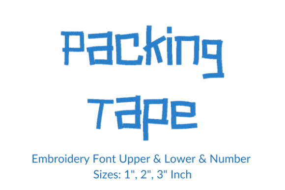 Packing Tape Font Embroidery Design Review