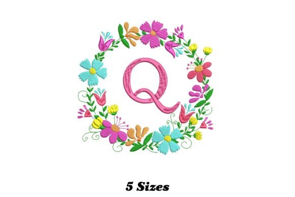 Review: Flower Alphabet Letter Q for Apparel