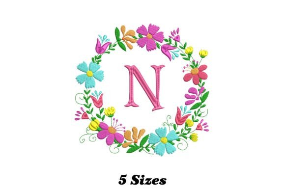 Reviewing Flower Alphabet Letter N for Holiday Embroidery