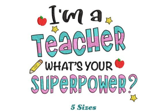 Teacher Superpower Embroidery Review